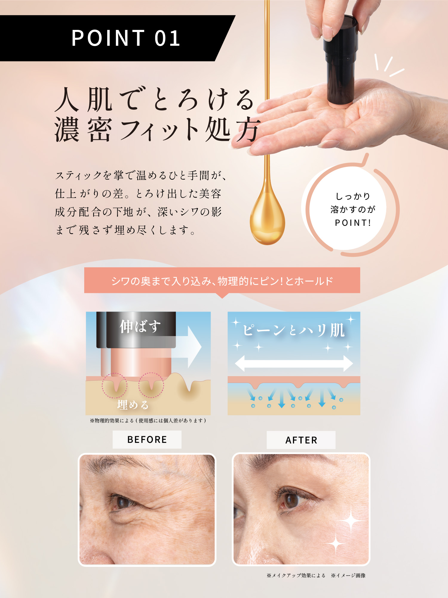 人肌でとろけて濃密フィット